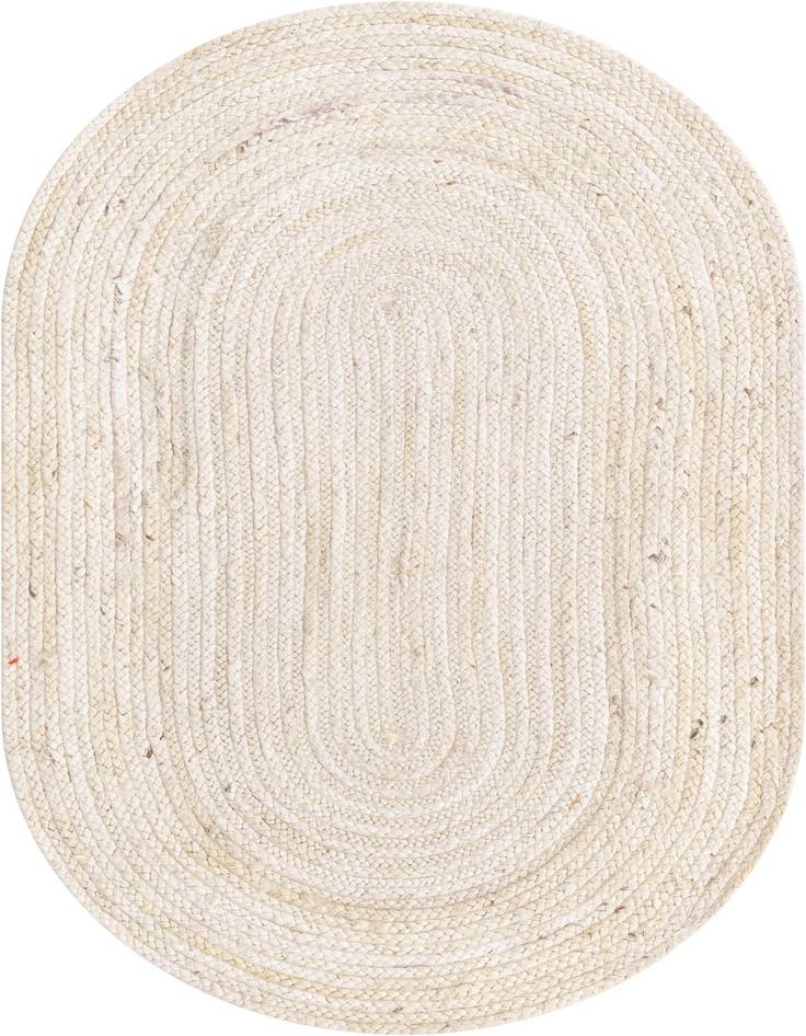 Detail image of 3' 3 x 5' 1  Hand Braided Jute Oval Rug