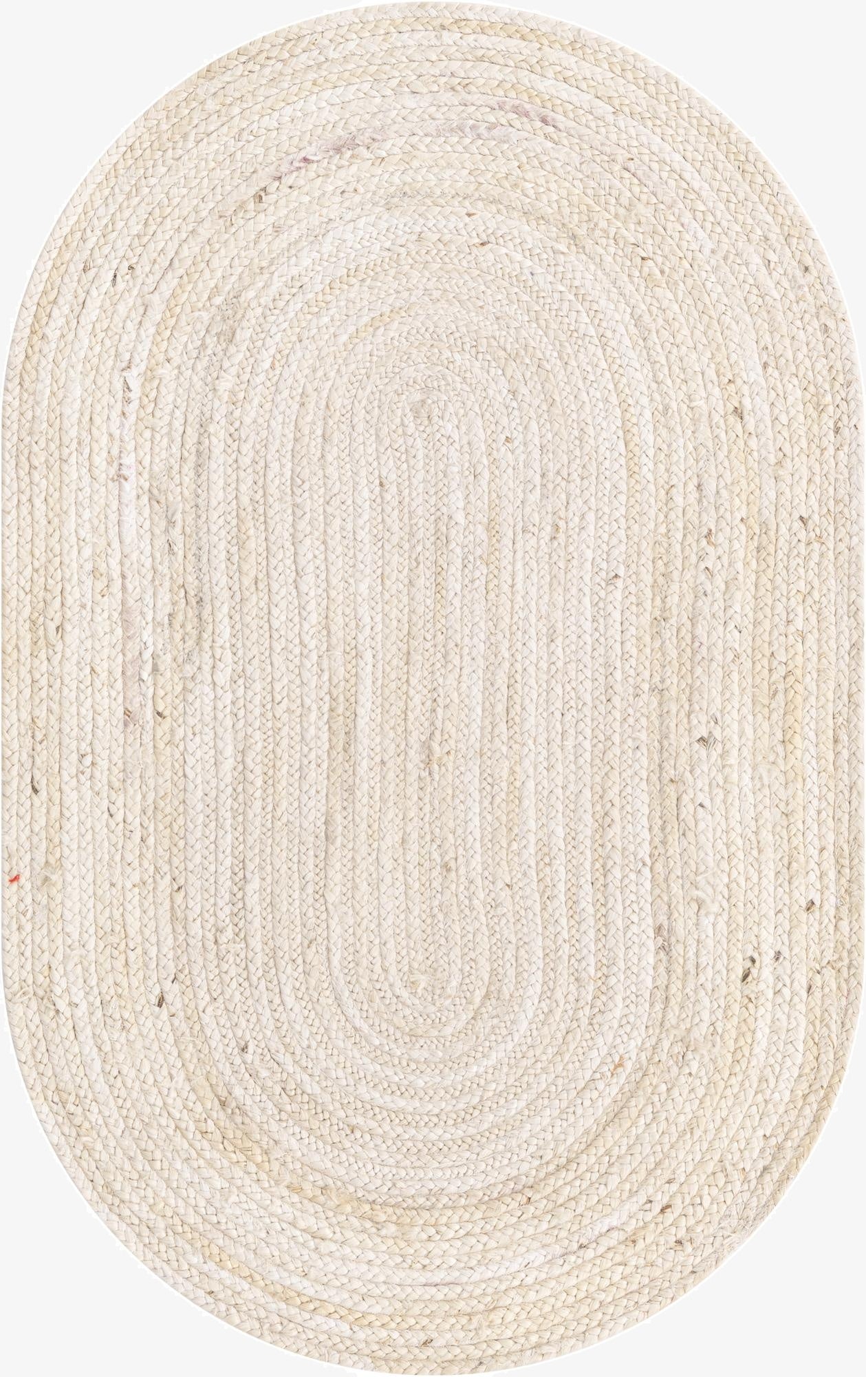 3' 3 x 5' 1  Hand Braided Jute Oval Rug