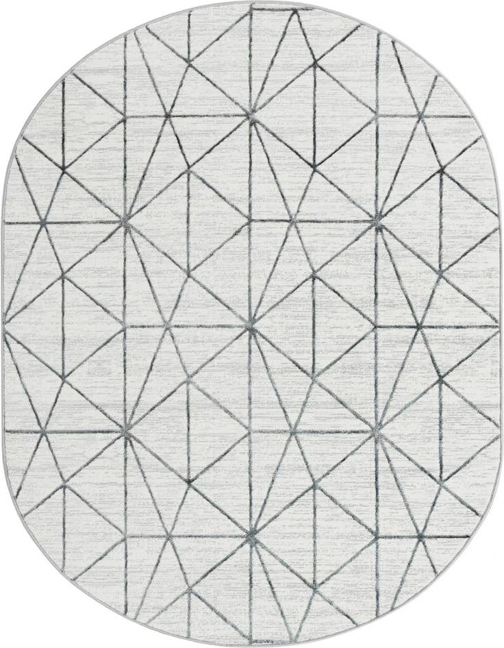 Detail image of 5' 3 x 8' Lattice Trellis Oval Rug