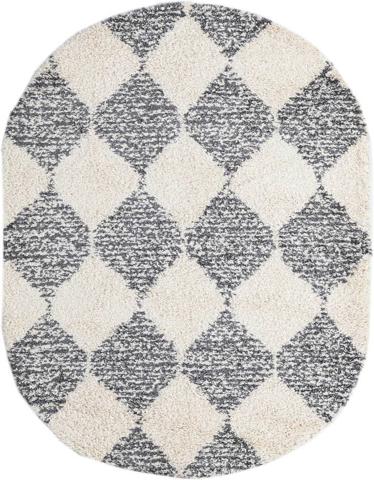 Detail image of 5' 3 x 8' Serenity Shag Oval Rug