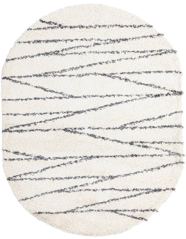 Detail image of 5' 3 x 8' Serenity Shag Oval Rug