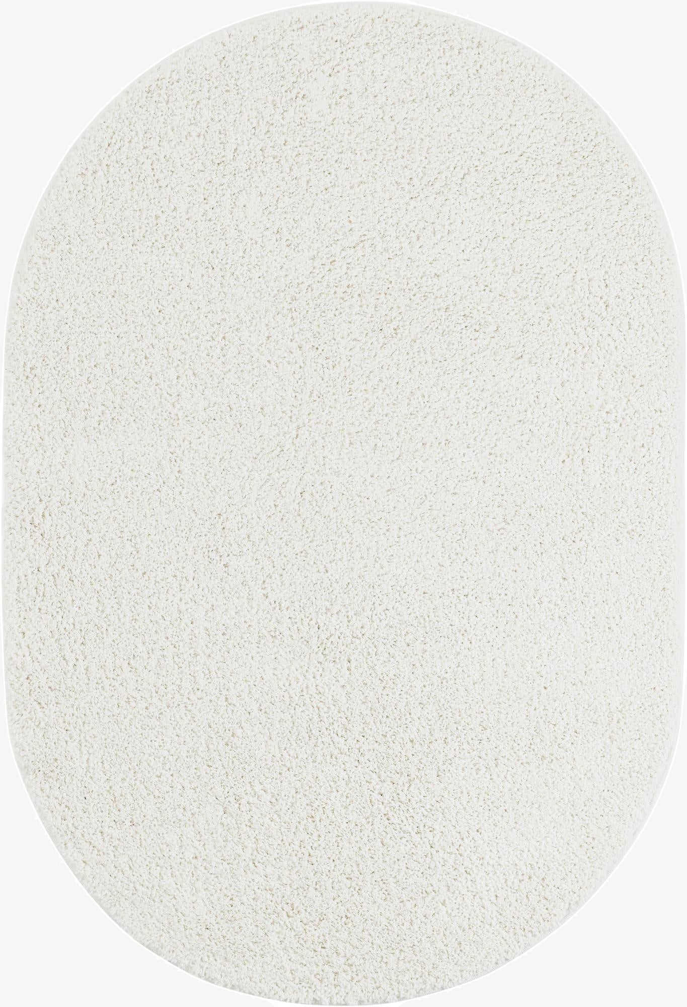 4' 1 x 6' 1 Soft Solid Shag Oval Rug