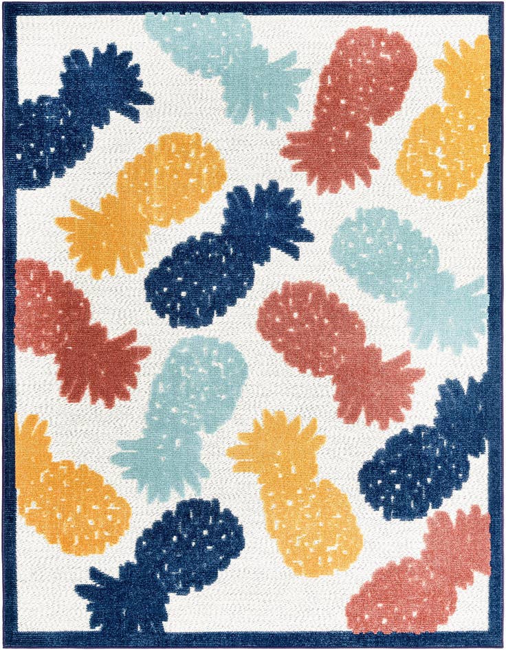 Detail image of 5' 3 x 8' Easy-Clean Belize Indoor / Outdoor Rug