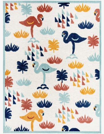 White Easy-Clean Belize Indoor / Outdoor Rug