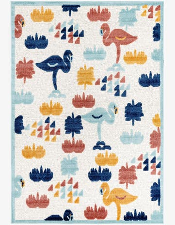 White Easy-Clean Belize Indoor / Outdoor Rug