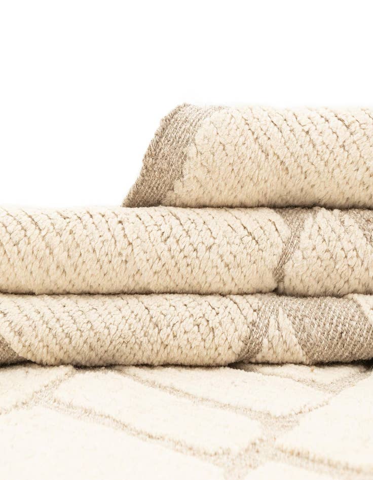 Detail image of 11' 11 x 12' 4  Hand Knotted Beni Marok Rug