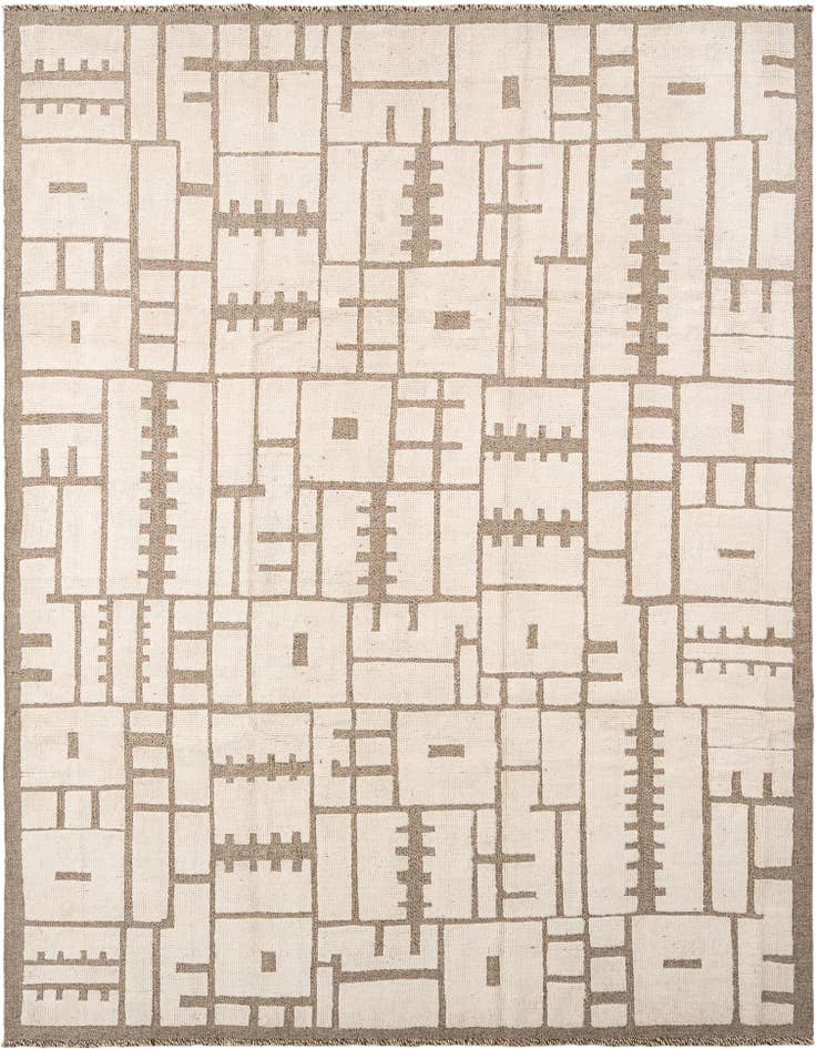 Detail image of 8' 4 x 10' 10 Hand Knotted Beni Marok Rug
