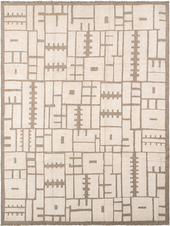 Detail image of 8' 4 x 10' 10 Hand Knotted Beni Marok Rug