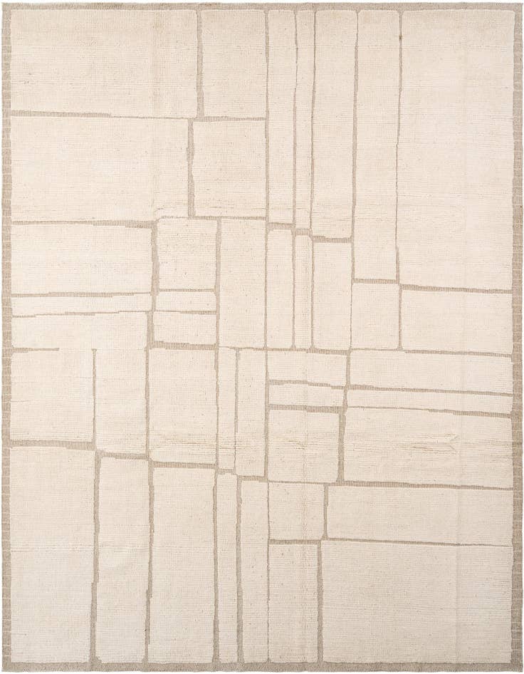 Detail image of 9' 5 x 12' 8 Hand Knotted Beni Marok Rug