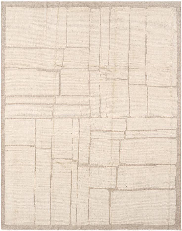 Detail image of 8' x 10' 2 Hand Knotted Beni Marok Rug