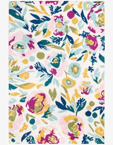 White Bloom Rug