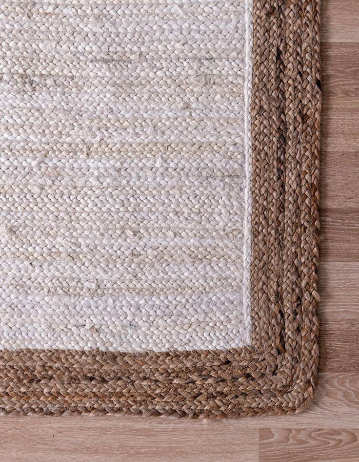 Detail image of 6' 1 x 9'  Hand Braided Jute Rug