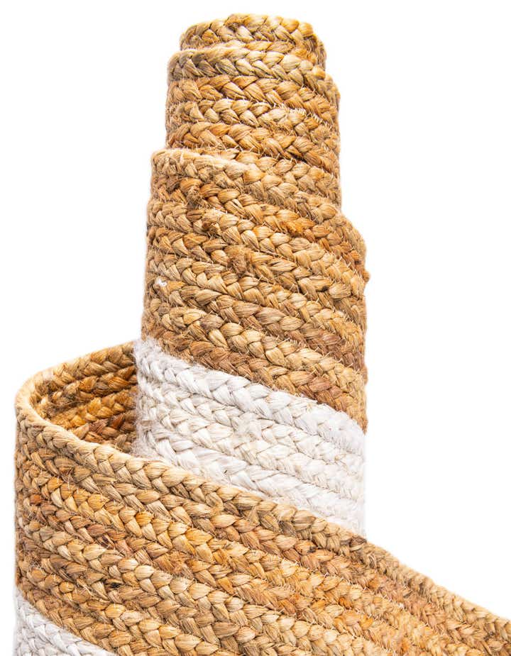 9' x 12' 2 Handmade Braided Jute Rug