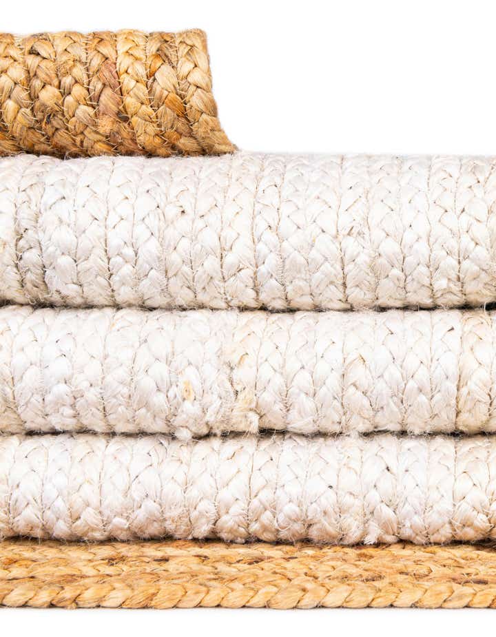 9' x 12' 2 Handmade Braided Jute Rug