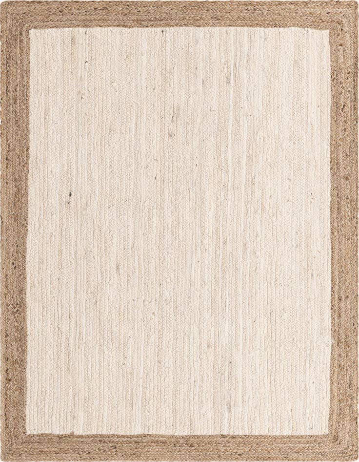 Detail image of 5' 1 x 8' Handmade Braided Jute Rug