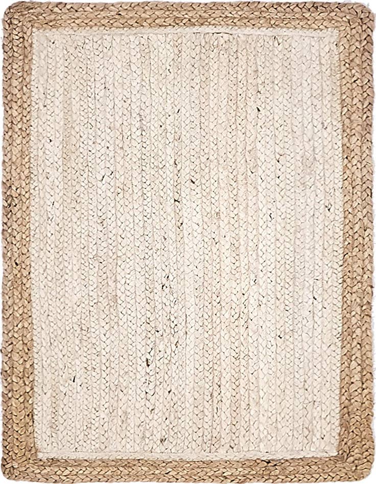 Detail image of 2' x 3' 1  Hand Braided Jute Rug