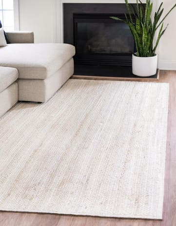 1' 8 x 3' 3 Handmade Braided Jute Rug