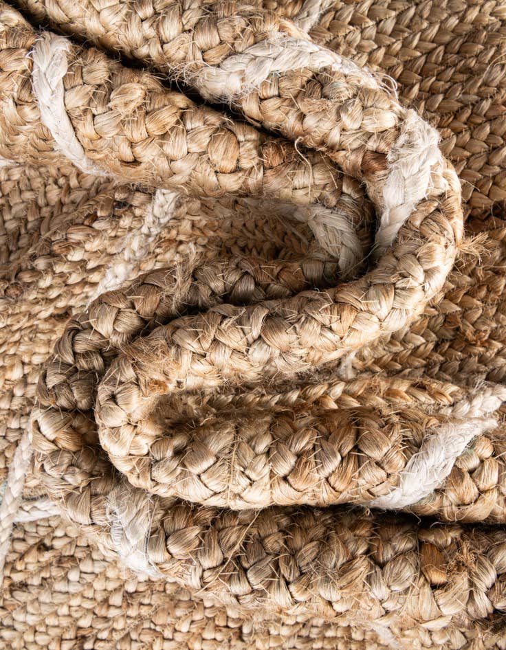 Detail image of 3' 3 x 5' 1 Handmade Braided Jute Rug