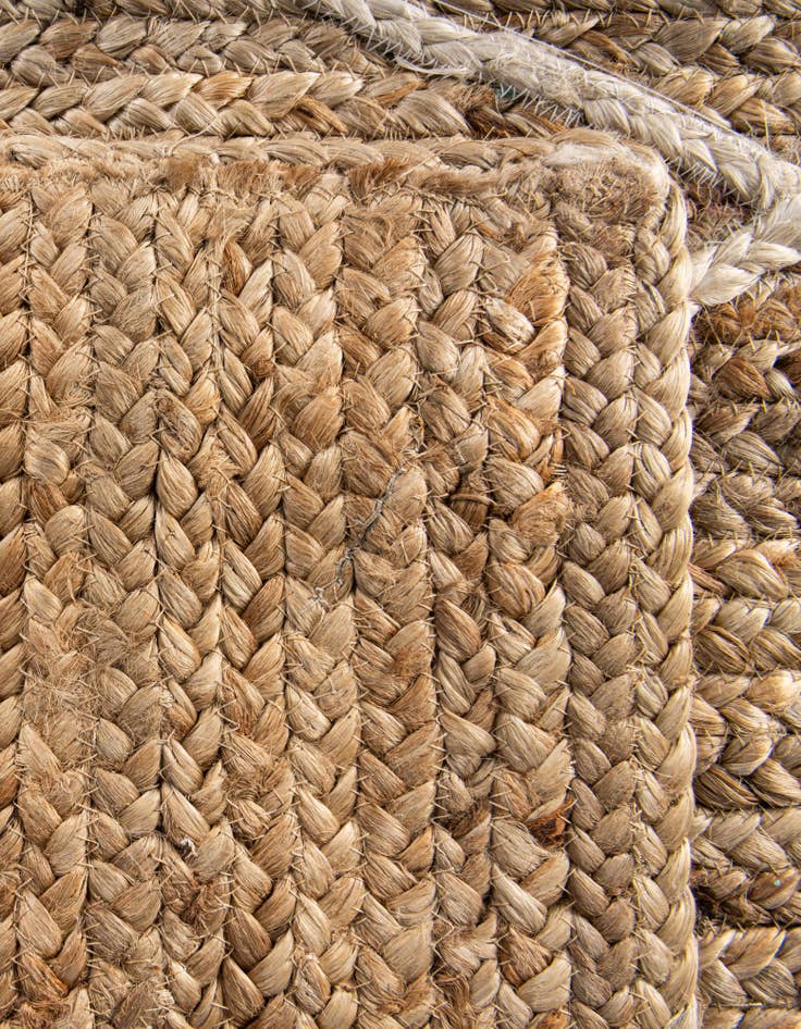 Detail image of 3' 3 x 5' 1 Handmade Braided Jute Rug