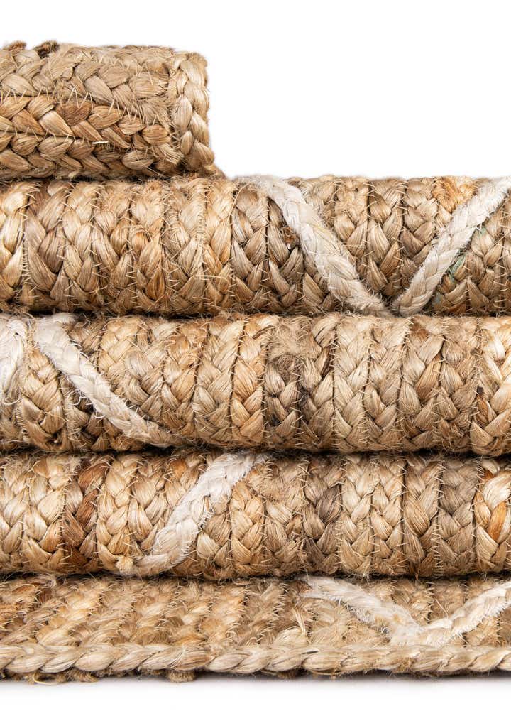 3' 3 x 5' 1 Handmade Braided Jute Rug