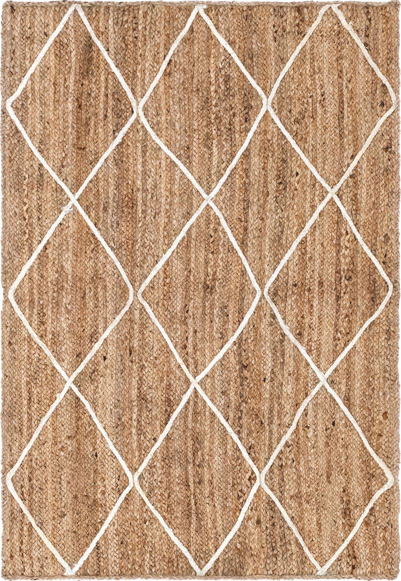 125cm x 185cm Hecho a mano Braided Jute Alfombra