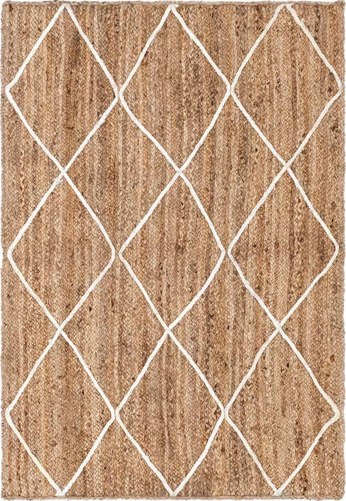 4' 1 x 6' 1 Handmade Braided Jute Rug