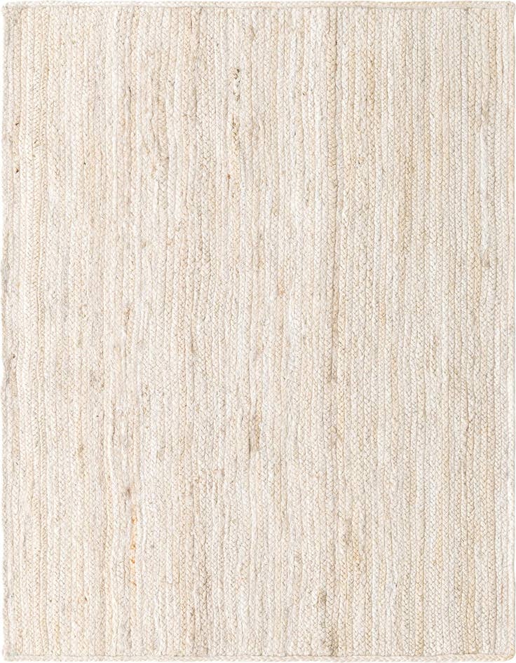 Detail image of 4' 1 x 6' 1  Hand Braided Jute Rug