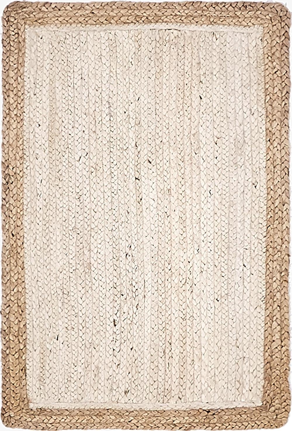 2' x 3' 1  Hand Braided Jute Rug