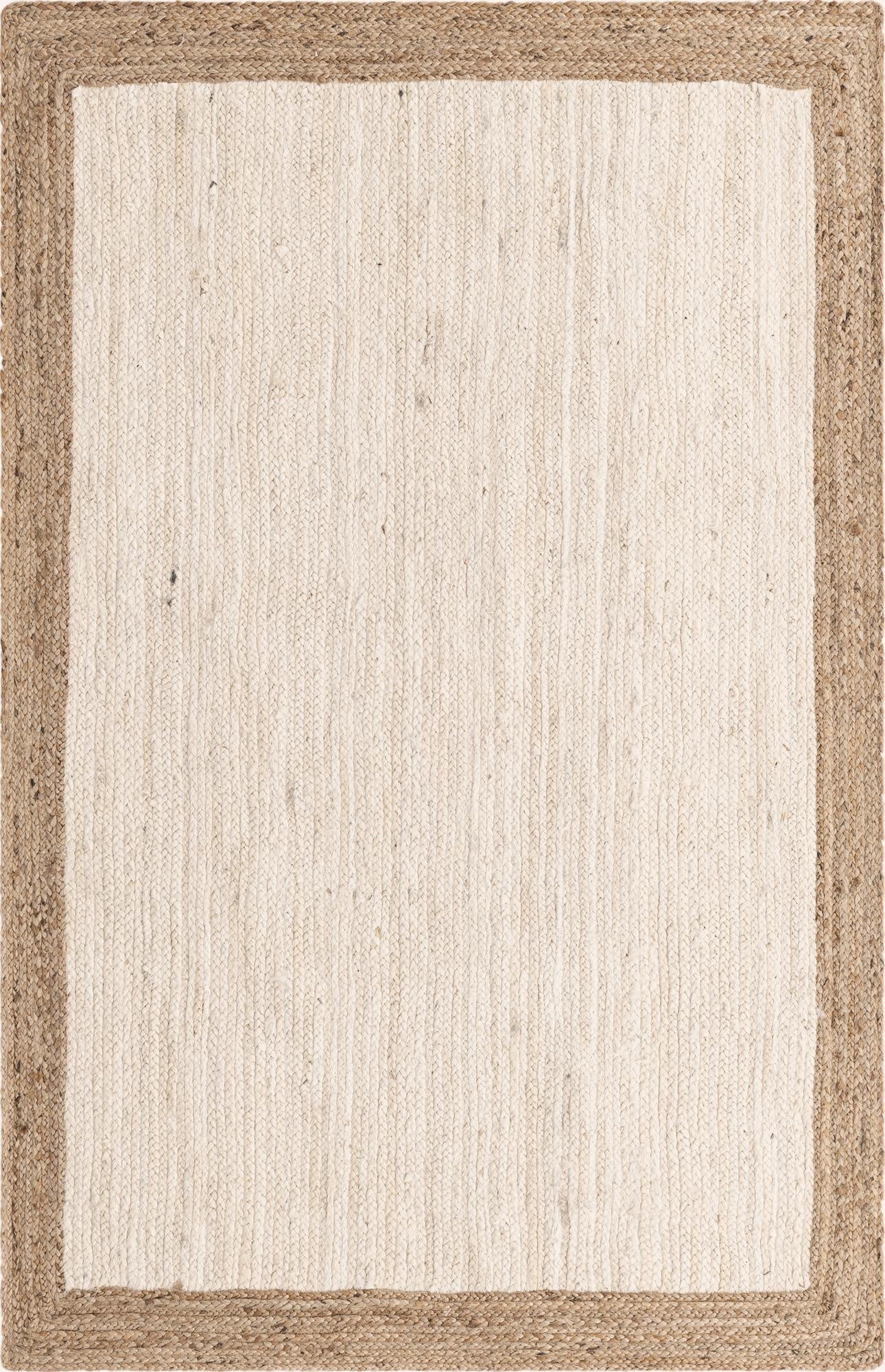 5' 1 x 8'  Hand Braided Jute Rug