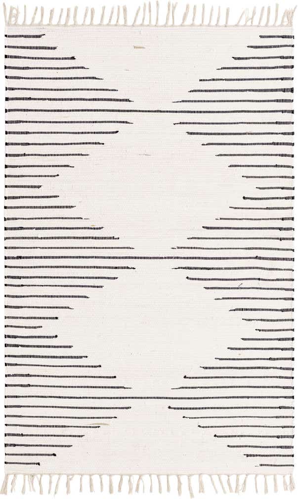 4' 1 x 6' 1 Hand Woven Chindi Cotton Rug