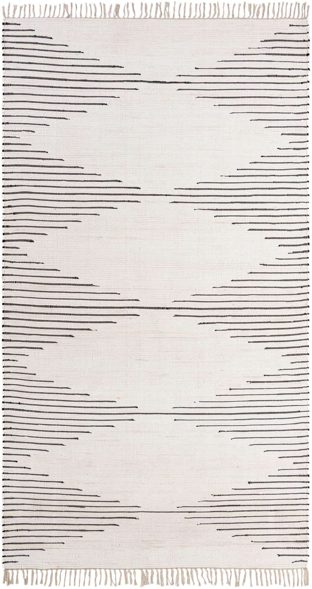 Custom White Hand Woven Chindi Cotton Rug