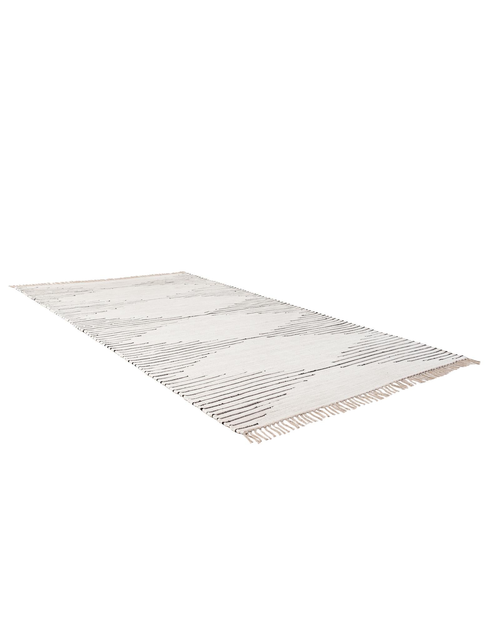 Custom White Hand Woven Chindi Cotton Rug