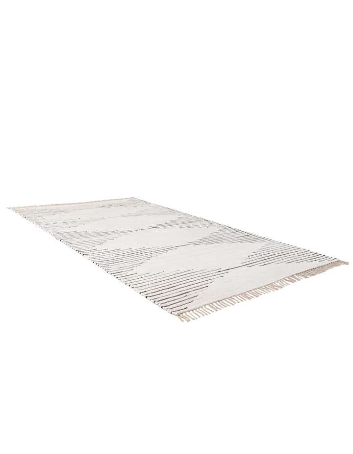 Custom White Hand Woven Chindi Cotton Rug
