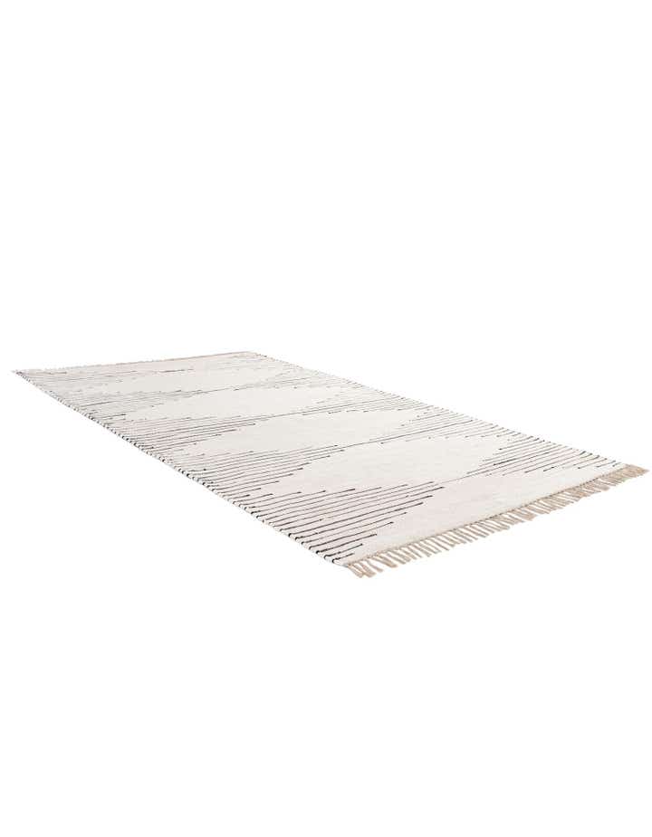 Custom White Hand Woven Chindi Cotton Rug