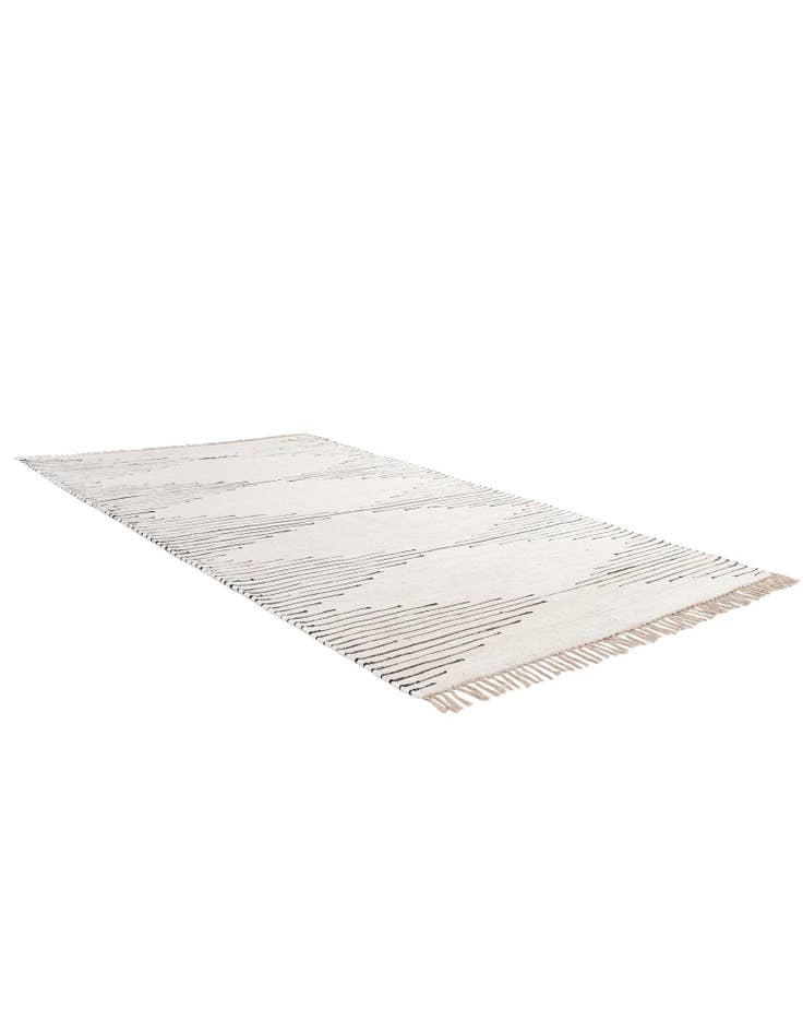 Detail image of Custom White Hand Woven Chindi Cotton Rug