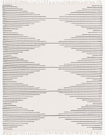 White Hand Woven Chindi Cotton Rug