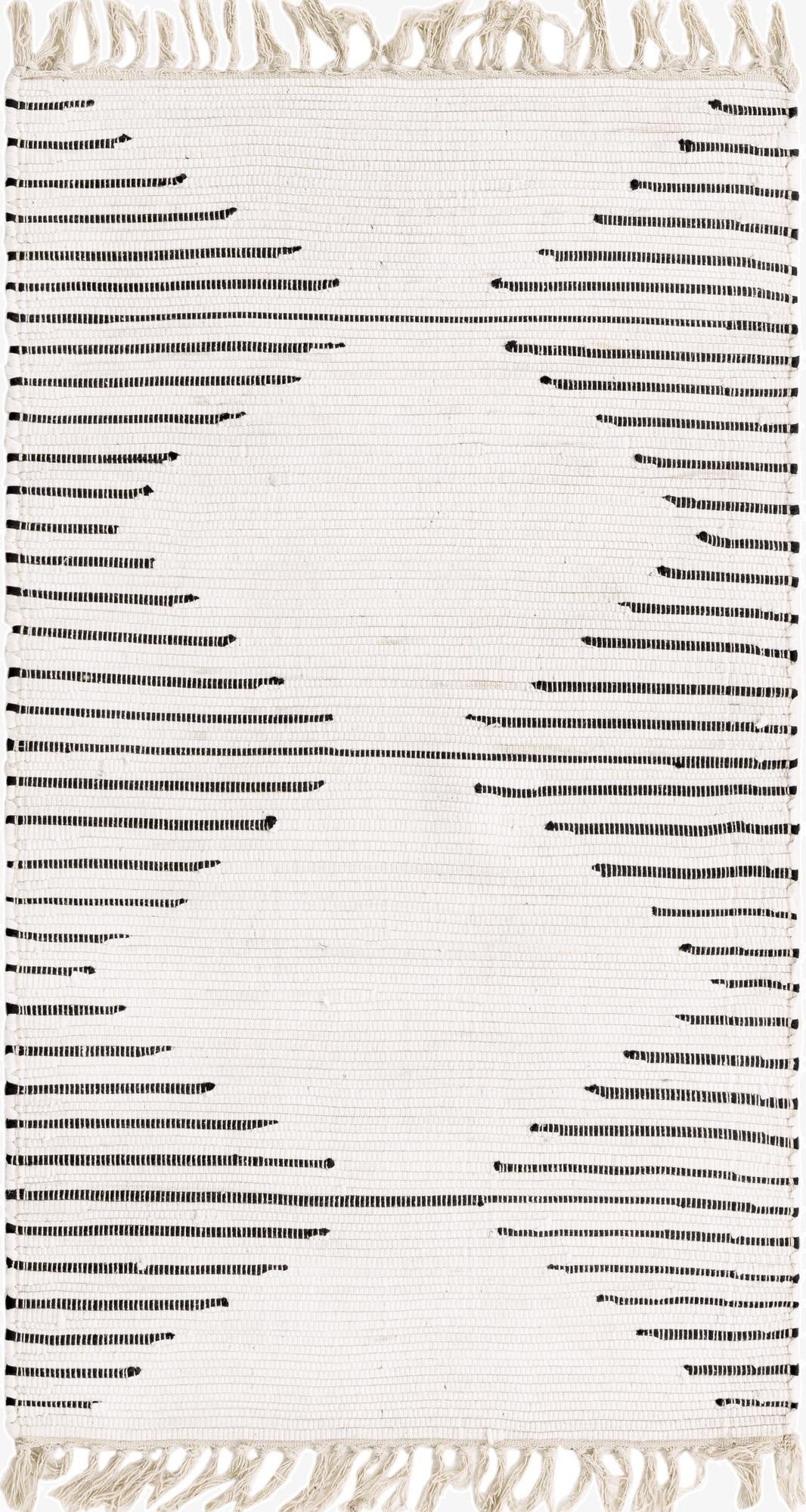 3' 3 x 5' 1  Hand Woven Chindi Cotton Rug