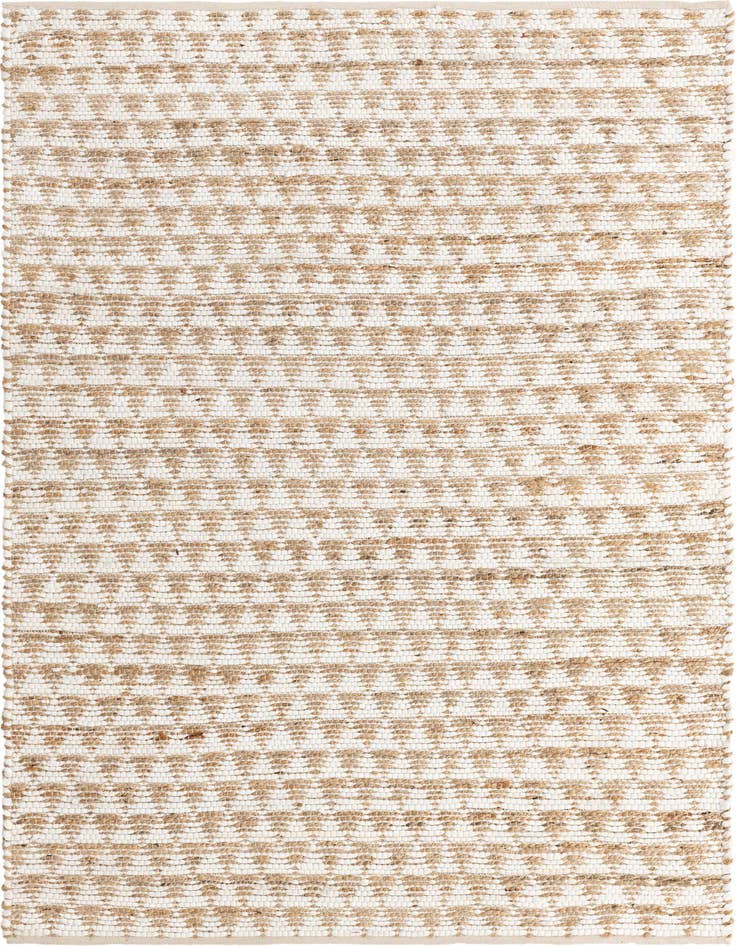 Detail image of 5' 1 x 8' Hand Woven Chindi Jute Rug