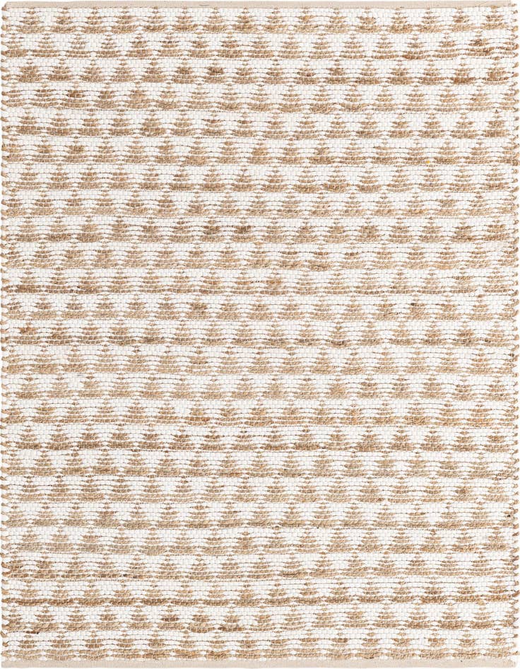 Detail image of 4' 1 x 6' 1 Hand Woven Chindi Jute Rug