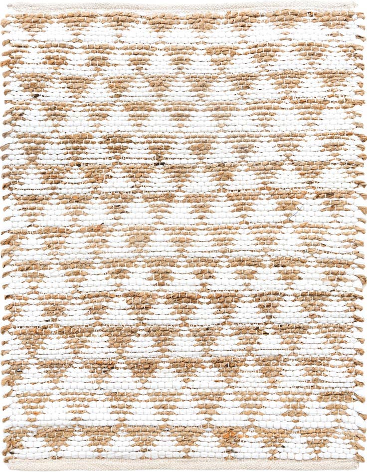 Detail image of 2' x 3' 1 Hand Woven Chindi Jute Rug