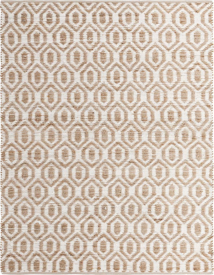 Detail image of 7' 1 x 10' Hand Woven Chindi Jute Rug