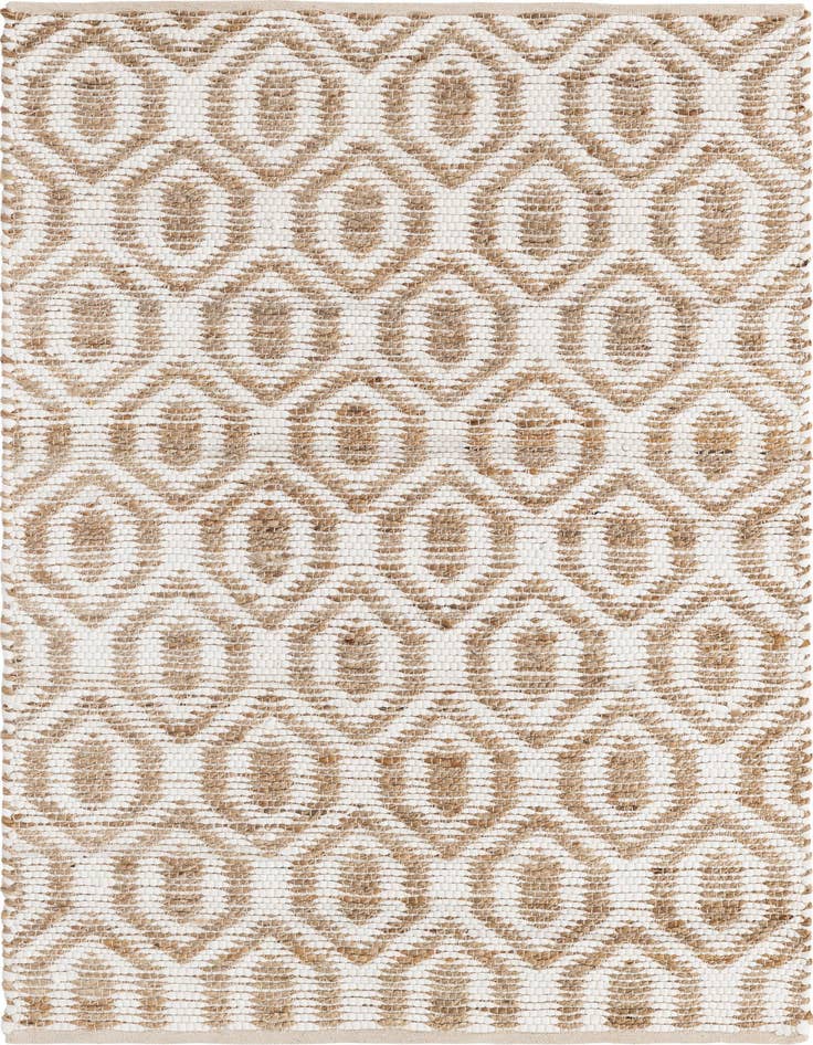 Detail image of 4' 1 x 6' 1 Hand Woven Chindi Jute Rug