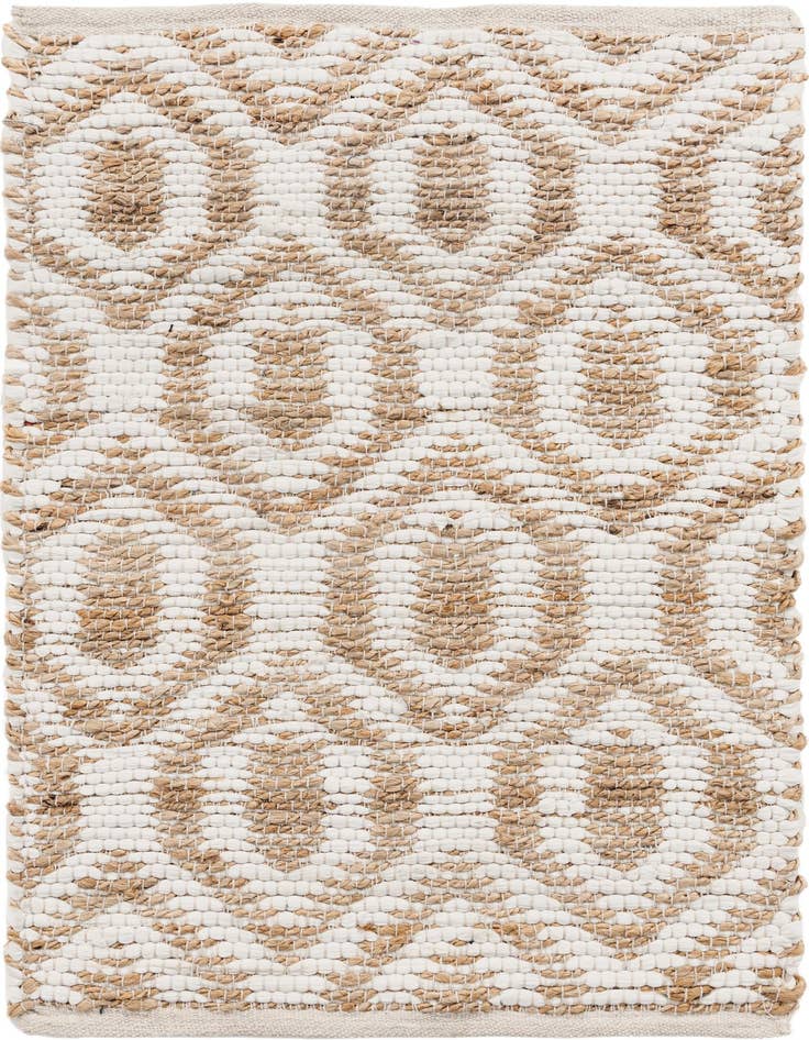 Detail image of 2' x 3' 1 Hand Woven Chindi Jute Rug