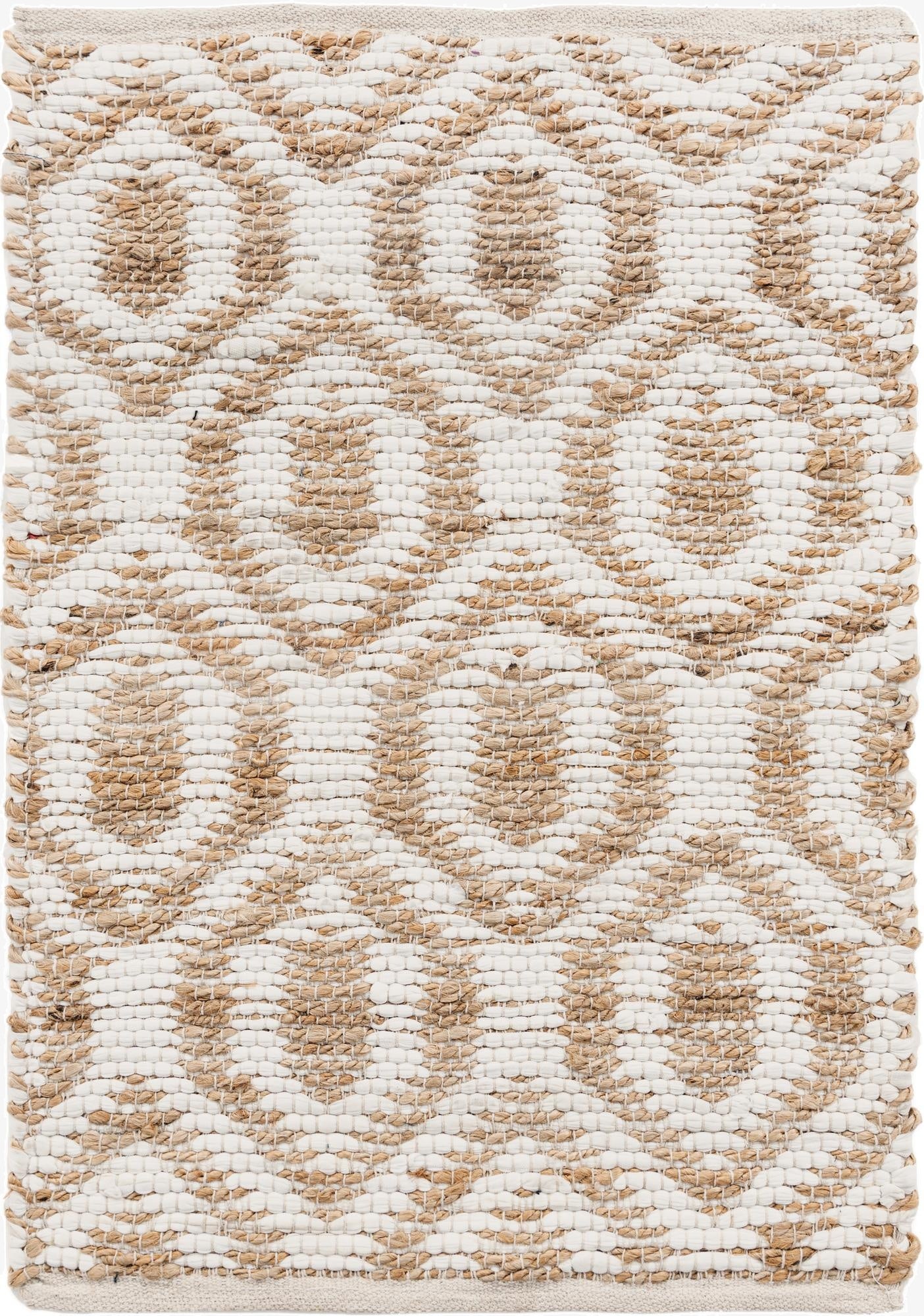 2' x 3' 1  Hand Woven Chindi Jute Rug