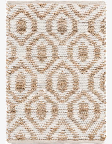 White Hand Woven Chindi Jute Rug