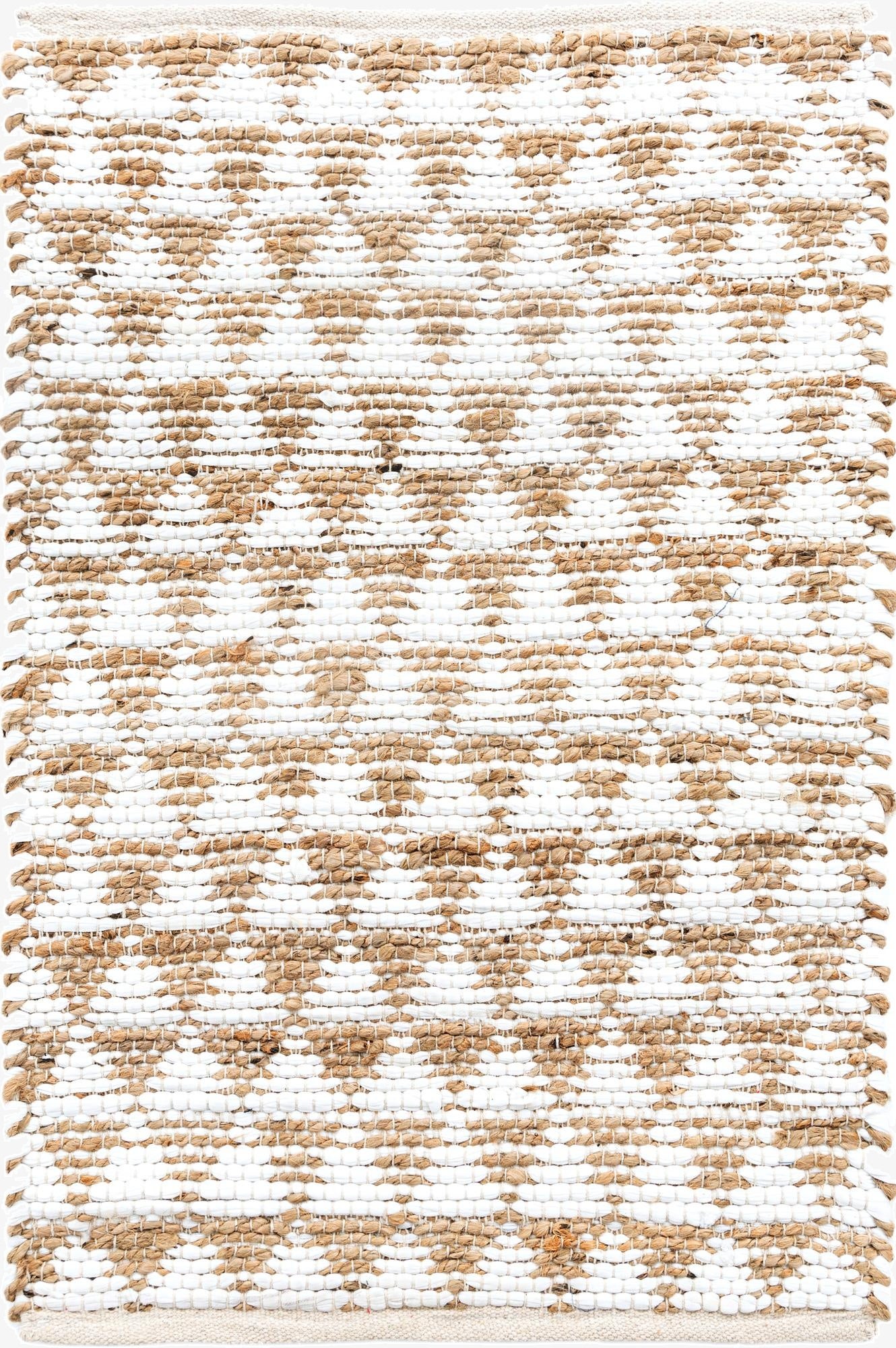 2' x 3' 1  Hand Woven Chindi Jute Rug