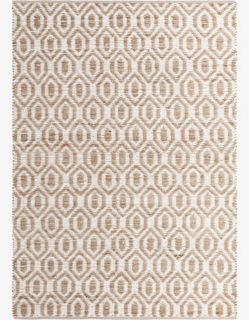 7' 1 x 10' Hand Woven Chindi Jute Rug
