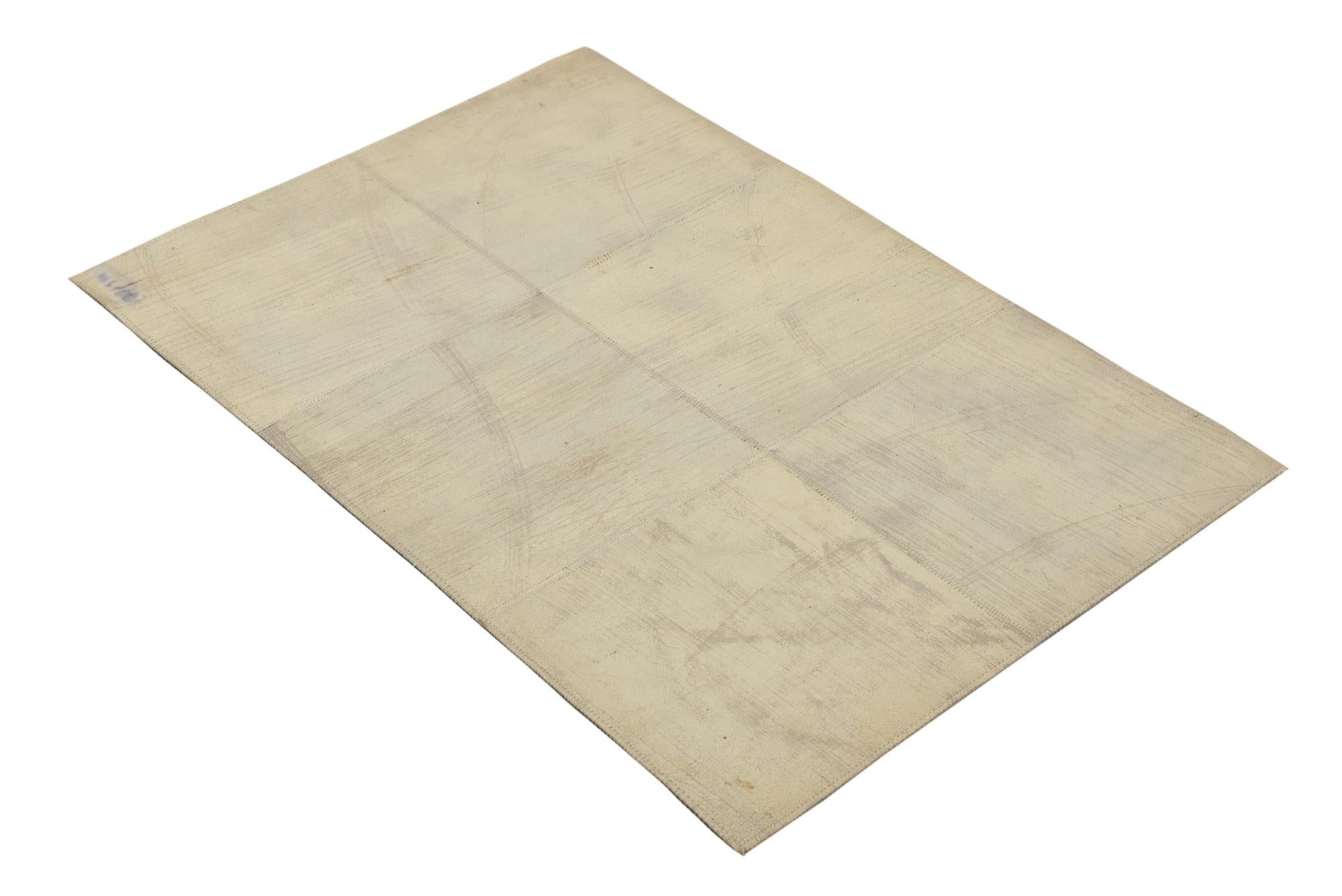 2' 1 x 3' Cowhide Leather Rug