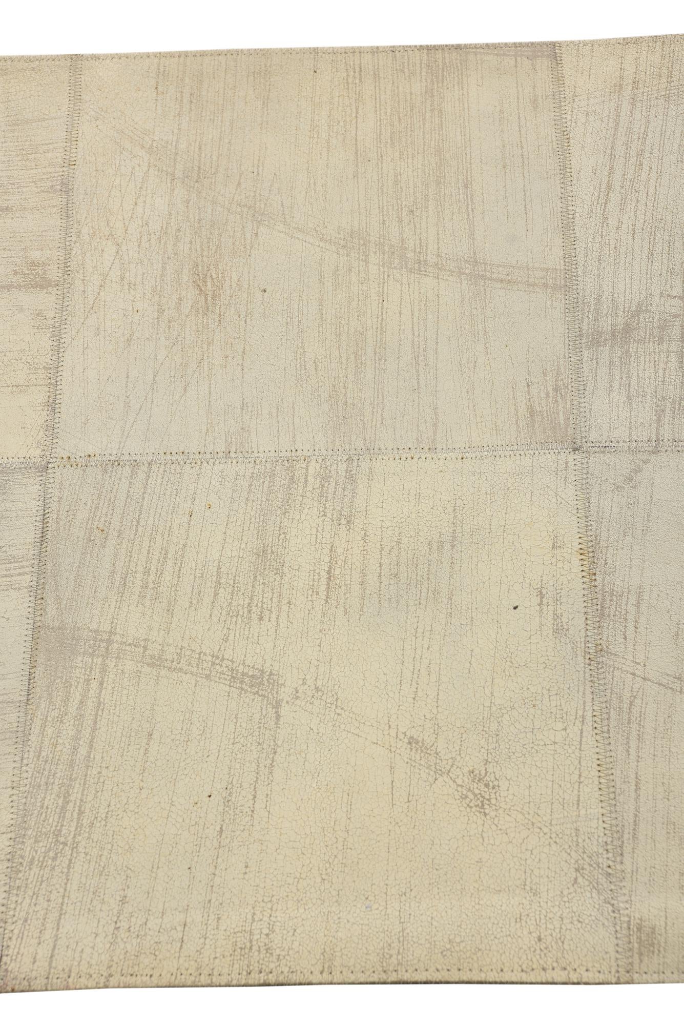 2' 1 x 3' Cowhide Leather Rug