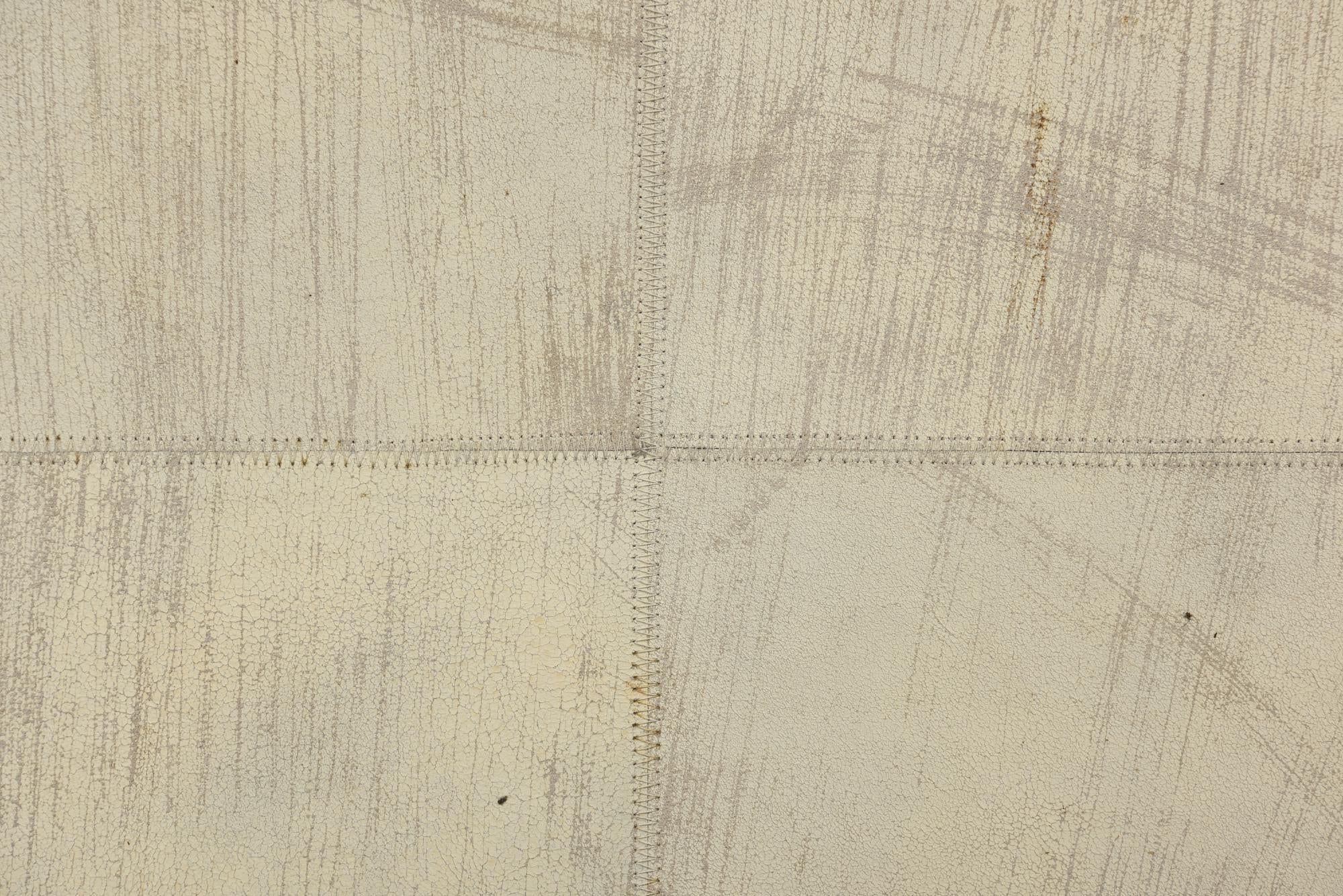 2' 1 x 3' Cowhide Leather Rug